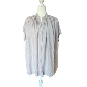 Wilfred Oversized Gray Lavender Ramie Grass Linen Shirt Women's Size M *Read